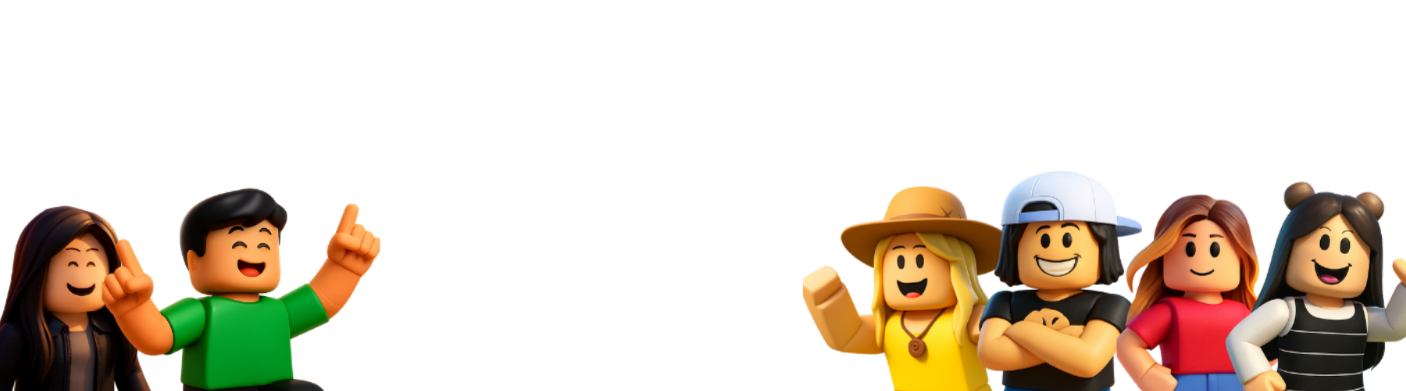 Vários personagens roblox